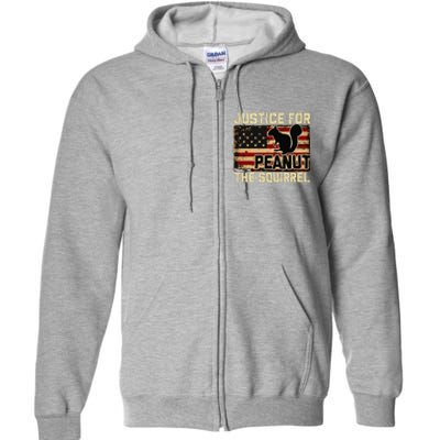 Justice For Peanut The Squirrel Peanut Squirrel Wanted Full Zip Hoodie