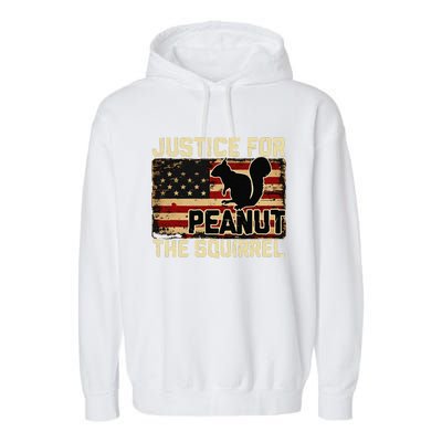 Justice For Peanut The Squirrel Peanut Squirrel Wanted Garment-Dyed Fleece Hoodie