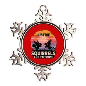 Justice For Peanut The Squirrel & Fred The Racoon Metallic Star Ornament