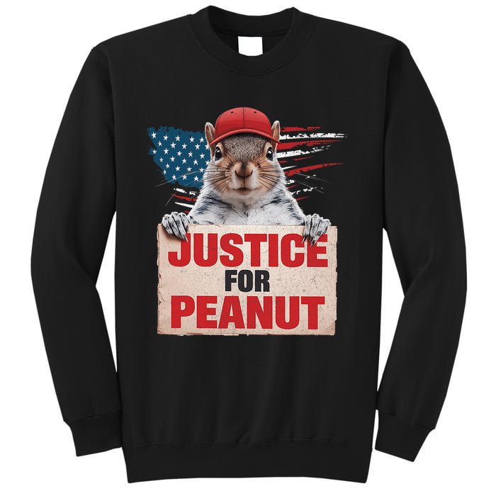 Justice For Peanut The Squirrel Peanut Squirrel Lovers America Flag Design Sweatshirt