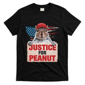 Justice For Peanut The Squirrel Peanut Squirrel Lovers America Flag Design T-Shirt