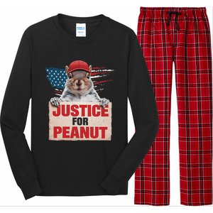 Justice For Peanut The Squirrel Peanut Squirrel Lovers America Flag Design Long Sleeve Pajama Set