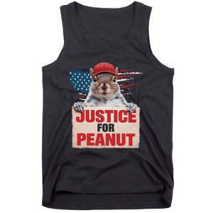 Justice For Peanut The Squirrel Peanut Squirrel Lovers America Flag Design Tank Top