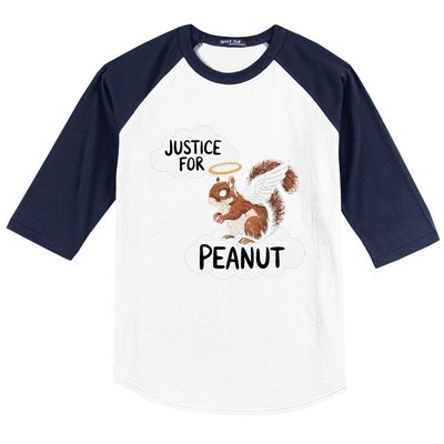 Justice For Peanut The Squirrel Baseball Sleeve Shirt