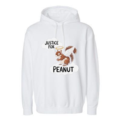 Justice For Peanut The Squirrel Garment-Dyed Fleece Hoodie