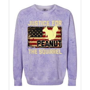 Justice For Peanut The Squirrel Peanut Squirrel Colorblast Crewneck Sweatshirt