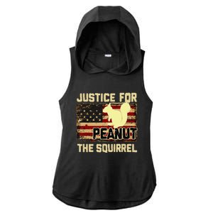 Justice For Peanut The Squirrel Peanut Squirrel Ladies PosiCharge Tri-Blend Wicking Draft Hoodie Tank