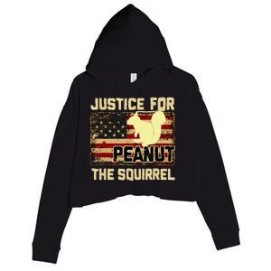 Justice For Peanut The Squirrel Peanut Squirrel Crop Fleece Hoodie