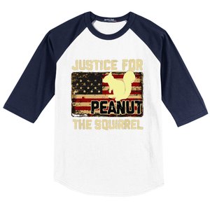 Justice For Peanut The Squirrel Peanut Squirrel Baseball Sleeve Shirt