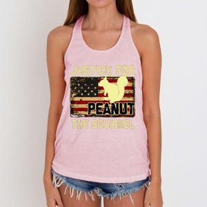 Justice For Peanut The Squirrel Peanut Squirrel Women's Knotted Racerback Tank