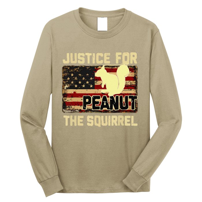 Justice For Peanut The Squirrel Peanut Squirrel Long Sleeve Shirt