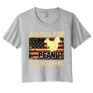 Justice For Peanut The Squirrel Peanut Squirrel Women's Crop Top Tee