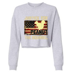 Justice For Peanut The Squirrel Peanut Squirrel Cropped Pullover Crew