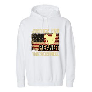 Justice For Peanut The Squirrel Peanut Squirrel Garment-Dyed Fleece Hoodie