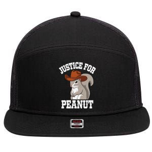 Justice For Peanut The Squirrel 2024 7 Panel Mesh Trucker Snapback Hat