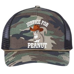 Justice For Peanut The Squirrel 2024 Retro Rope Trucker Hat Cap