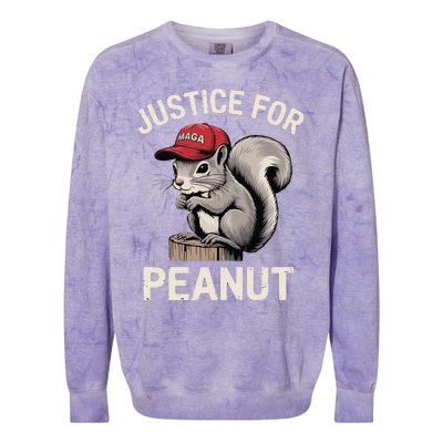 Justice For Peanut The Squirrels 2024 Colorblast Crewneck Sweatshirt