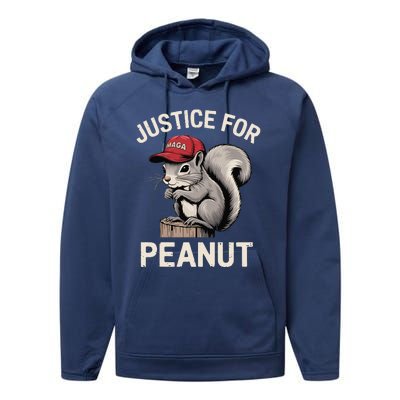 Justice For Peanut The Squirrels 2024 Performance Fleece Hoodie