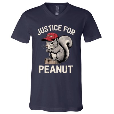 Justice For Peanut The Squirrels 2024 V-Neck T-Shirt