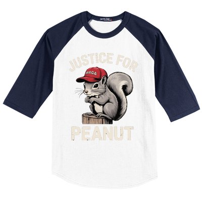 Justice For Peanut The Squirrels 2024 Baseball Sleeve Shirt