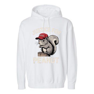 Justice For Peanut The Squirrels 2024 Garment-Dyed Fleece Hoodie