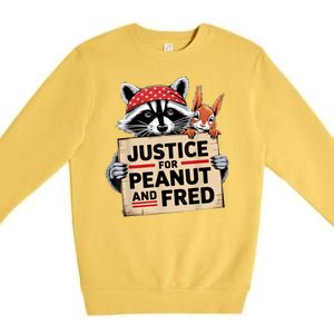 Justice For Peanut And Fred Animal Rights Protest Premium Crewneck Sweatshirt