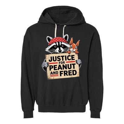 Justice For Peanut And Fred Animal Rights Protest Garment-Dyed Fleece Hoodie