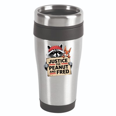 Justice For Peanut And Fred Animal Rights Protest 16oz Travel Tumbler