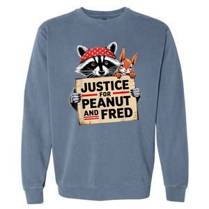 Justice For Peanut And Fred Animal Rights Protest Garment-Dyed Sweatshirt