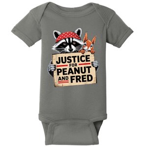 Justice For Peanut And Fred Animal Rights Protest Baby Bodysuit