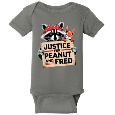 Justice For Peanut And Fred Animal Rights Protest Baby Bodysuit