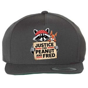 Justice For Peanut And Fred Animal Rights Protest Wool Snapback Cap