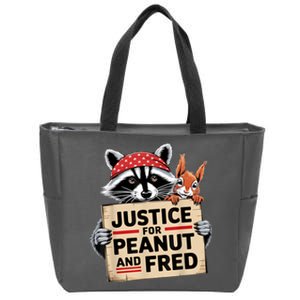 Justice For Peanut And Fred Animal Rights Protest Zip Tote Bag