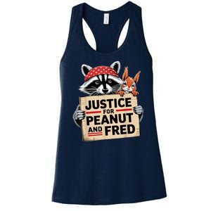 Justice For Peanut And Fred Animal Rights Protest Women's Racerback Tank