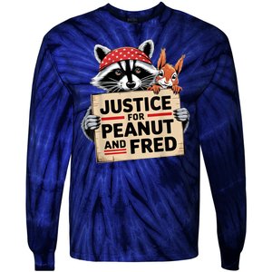 Justice For Peanut And Fred Animal Rights Protest Tie-Dye Long Sleeve Shirt