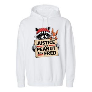 Justice For Peanut And Fred Animal Rights Protest Garment-Dyed Fleece Hoodie