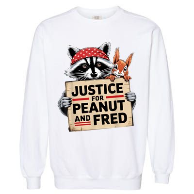 Justice For Peanut And Fred Animal Rights Protest Garment-Dyed Sweatshirt