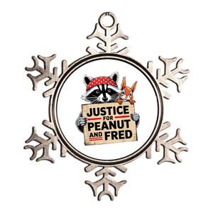 Justice For Peanut And Fred Animal Rights Protest Metallic Star Ornament