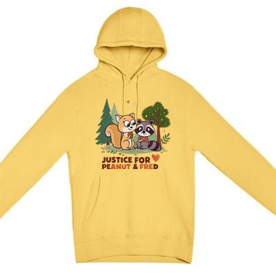 Justice For Peanut The Squirrel And Fred The Raccon Premium Pullover Hoodie