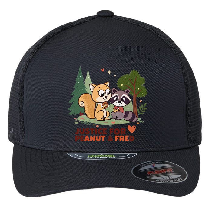Justice For Peanut The Squirrel And Fred The Raccon Flexfit Unipanel Trucker Cap