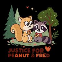 Justice For Peanut The Squirrel And Fred The Raccon Drawstring Bag
