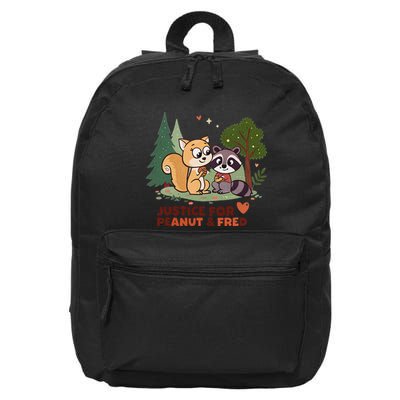 Justice For Peanut The Squirrel And Fred The Raccon 16 in Basic Backpack