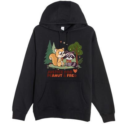 Justice For Peanut The Squirrel And Fred The Raccon Premium Pullover Hoodie