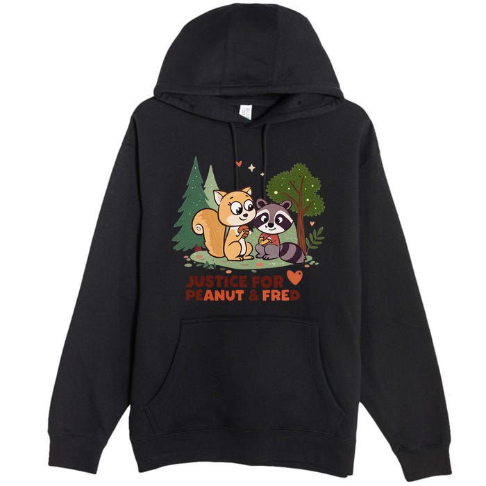 Justice For Peanut The Squirrel And Fred The Raccon Premium Pullover Hoodie
