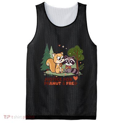 Justice For Peanut The Squirrel And Fred The Raccon Mesh Reversible Basketball Jersey Tank