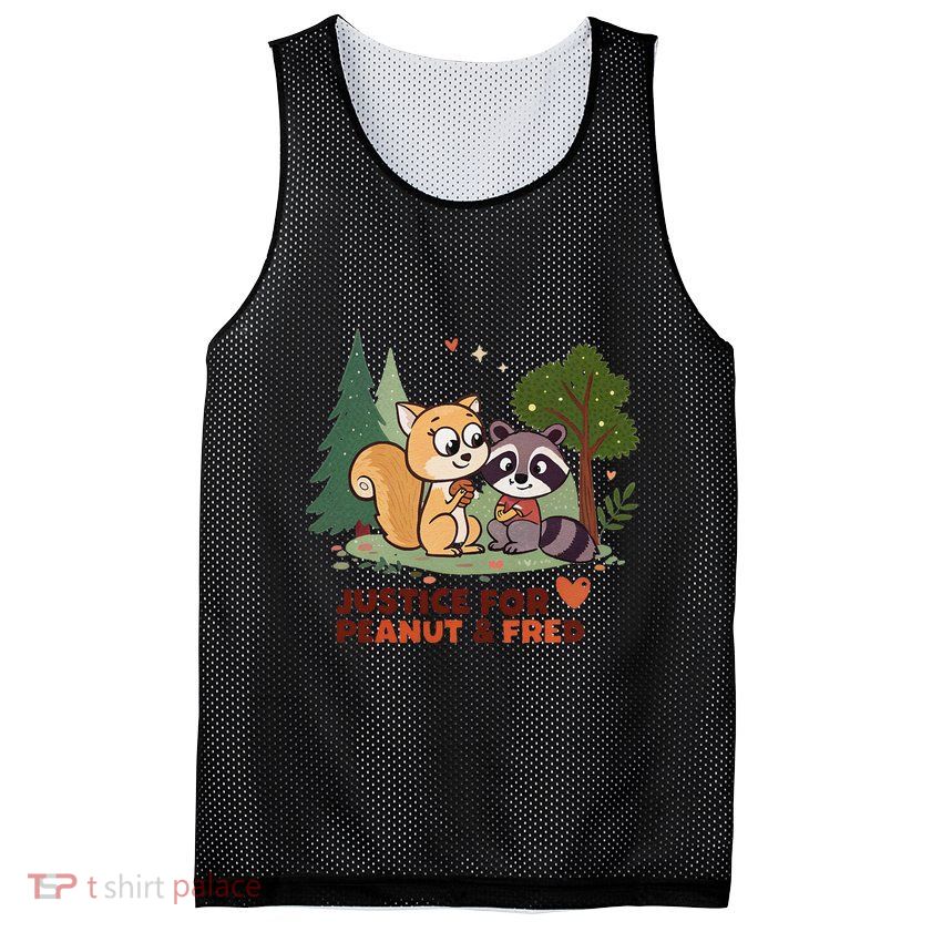 Justice For Peanut The Squirrel And Fred The Raccon Mesh Reversible Basketball Jersey Tank