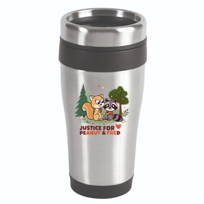 Justice For Peanut The Squirrel And Fred The Raccon 16oz Travel Tumbler