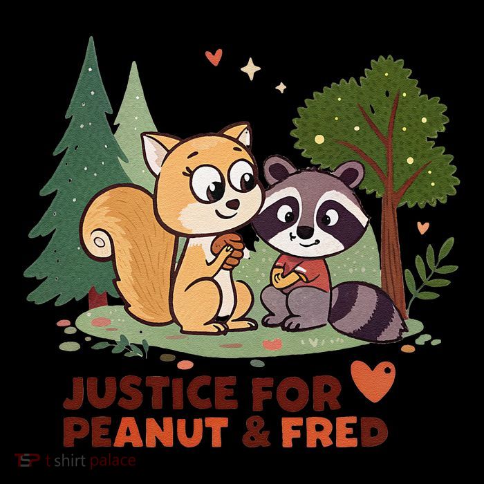 Justice For Peanut The Squirrel And Fred The Raccon Premium T-Shirt