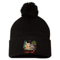 Justice For Peanut The Squirrel And Fred The Raccon Pom Pom 12in Knit Beanie