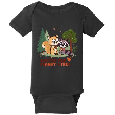 Justice For Peanut The Squirrel And Fred The Raccon Baby Bodysuit